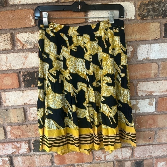 Anthropologie Maeve Pleated Horse Skirt - Picture 4 of 10